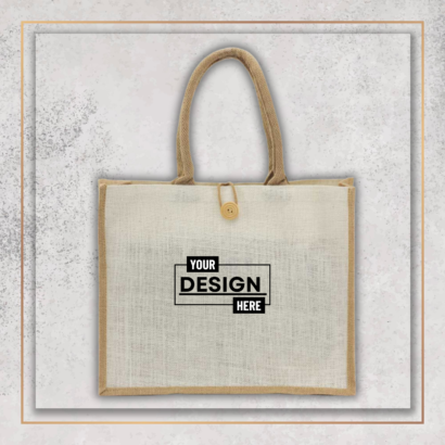 Premium Canvas Jute Bag with Button