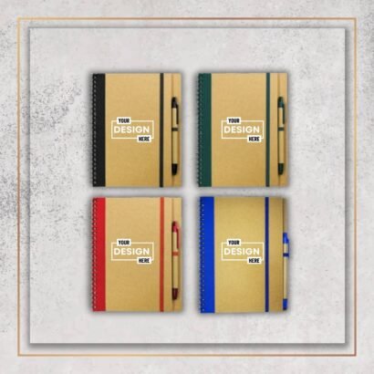 Eco-Friendly Recycled A5 Notebook with Pen